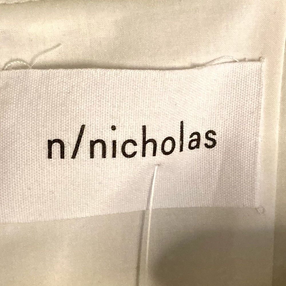 NICHOLAS Black Polka Dot on White Ruffled Midi Dress - Picture 13 of 16